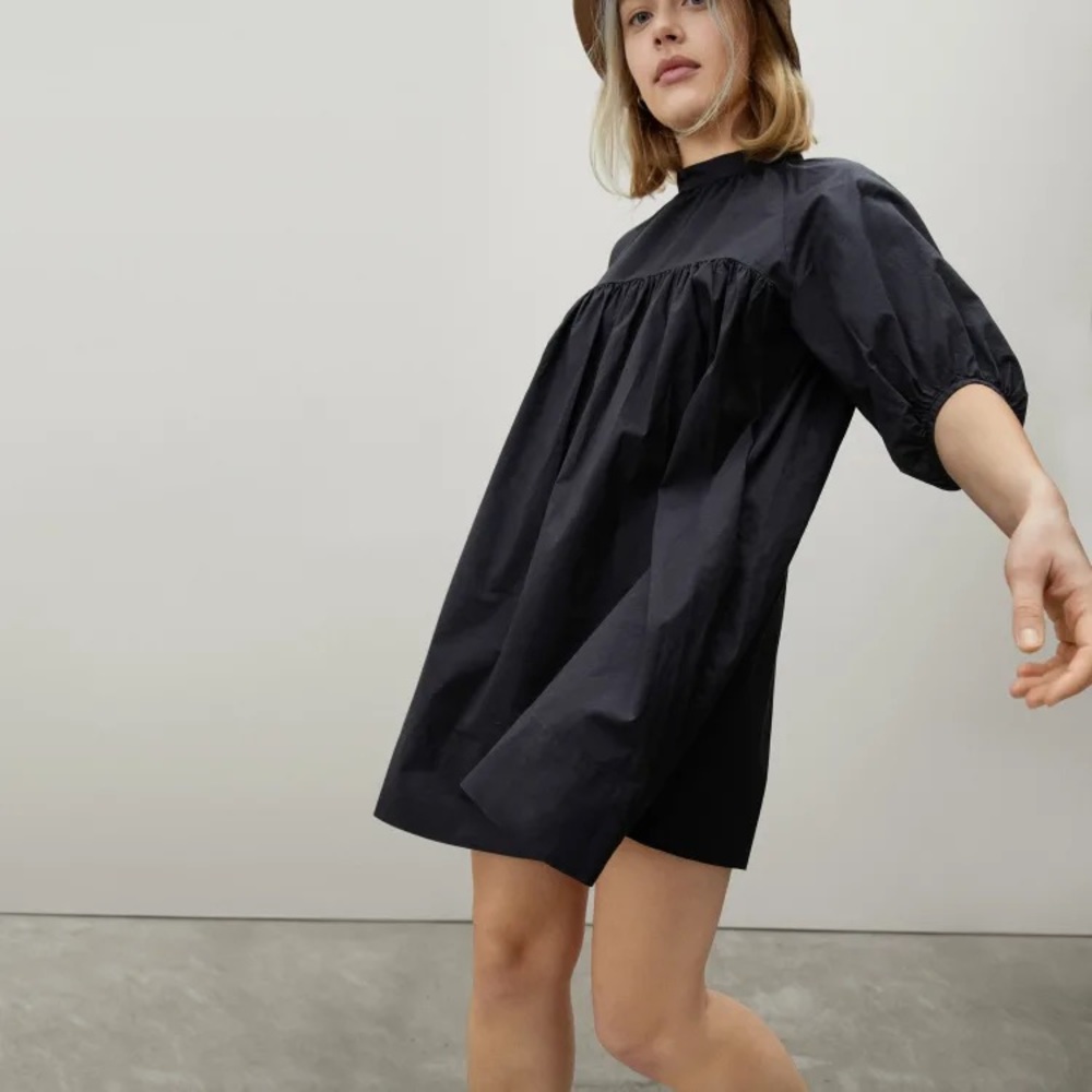 Everlane Shirred Mini Dress - Cotton